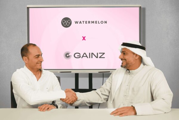 Shehab Mohamed (left) CEO of Gainz, and Omar Alshamsi, CEO of Watermelon Ecosystem